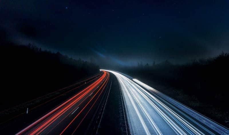 motorway at night