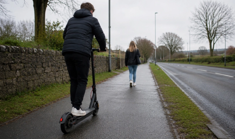 Illegal Electric Scooter in Northern Ireland